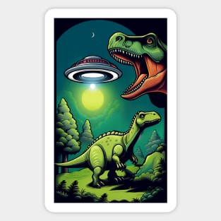 UFO Dinosaurs Sticker